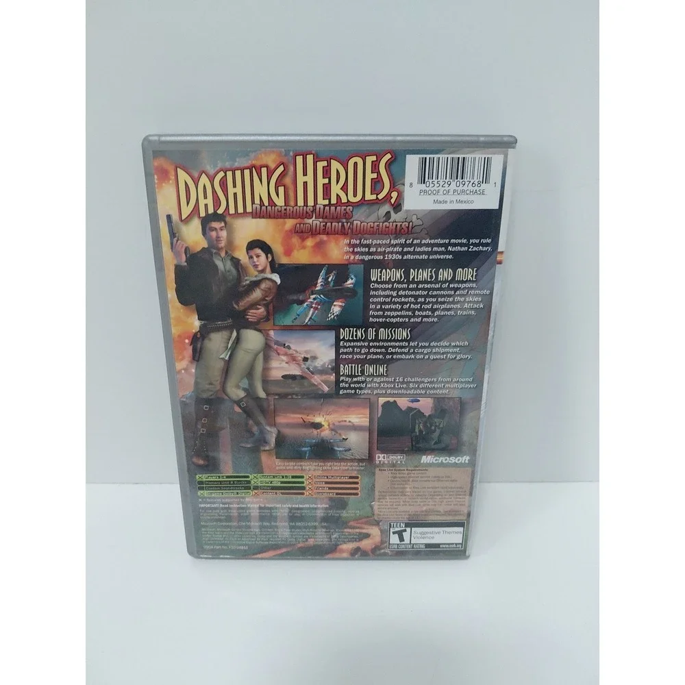 Crimson Skies High Road to Revenge (Microsoft Xbox) COMPLETE w/ Disc case manual